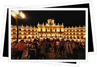 plaza mayor at night